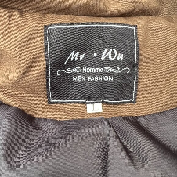 Mr. Wu Homme Men's Military-Inspired Olive Green Field Jacket Size L *Runs small - Picture 5 of 16